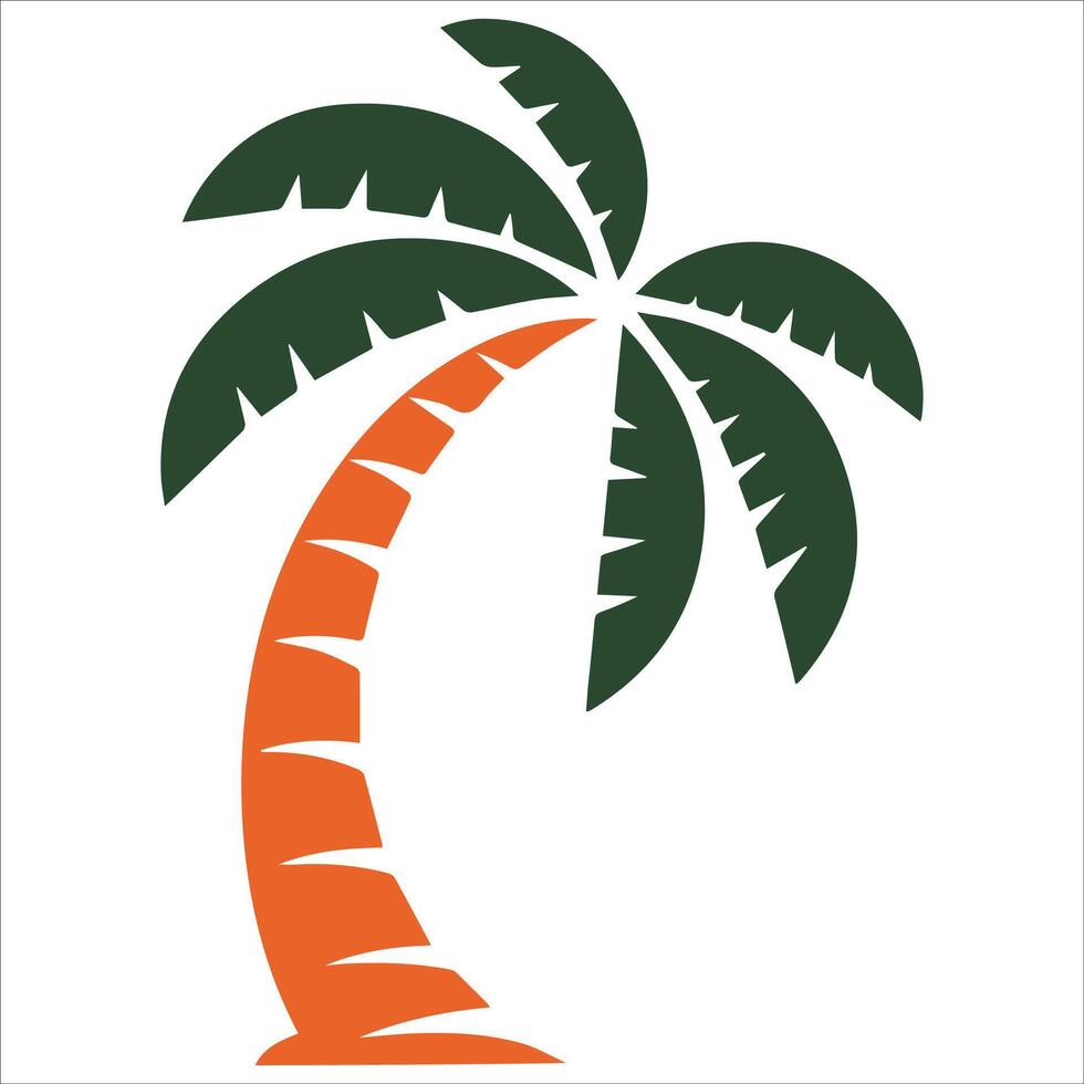 Modern Palm Tree with Clean Lines vector