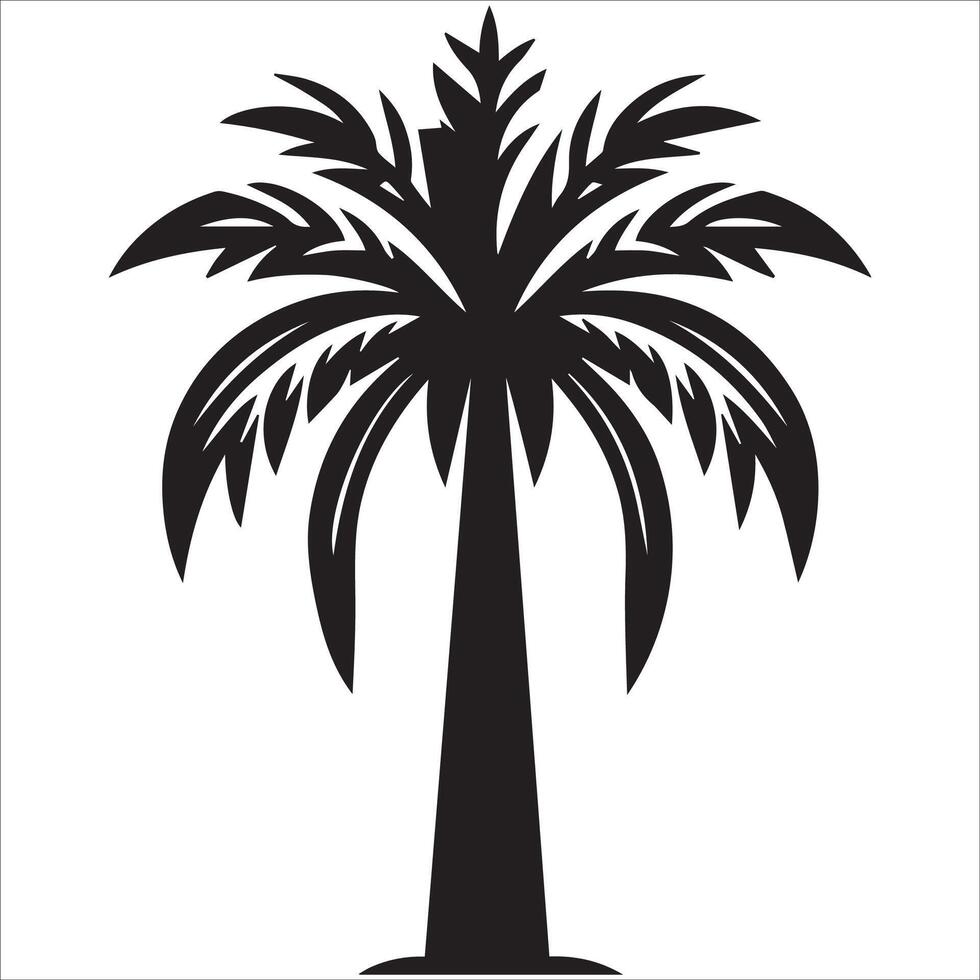 Palm Tree with a Twist of Contemporary Art vector
