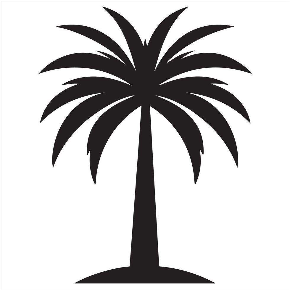 Unique Palm Tree with Colorful Trunk Design vector