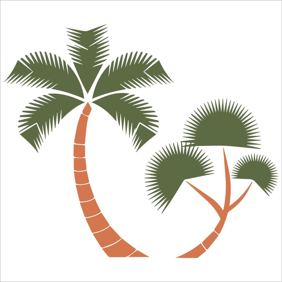 Minimalist Palm Tree Silhouette Design vector