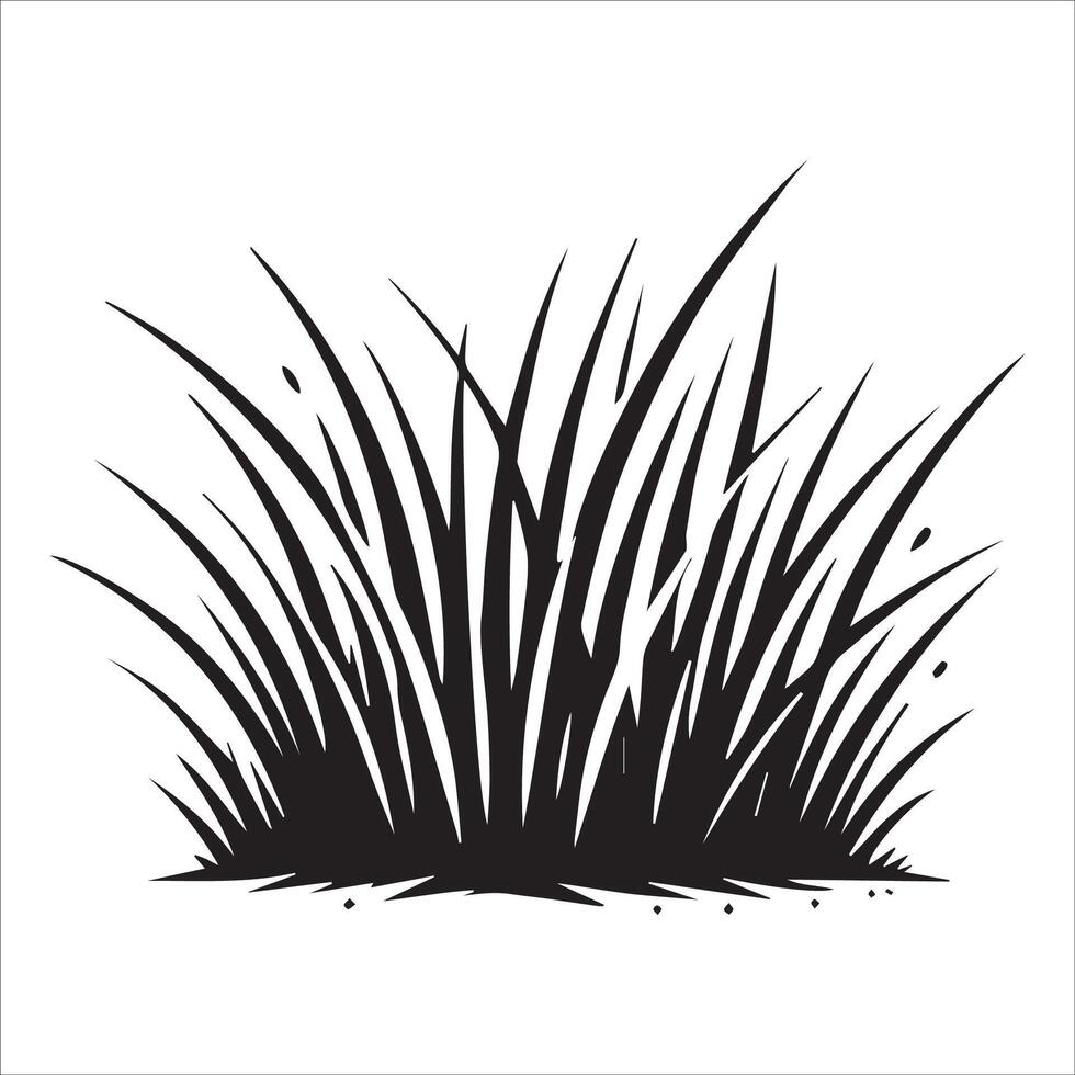 Nature-Inspired Grass Silhouette Shapes vector