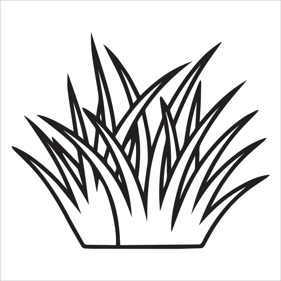 Grass Silhouettes with Subtle Detailing vector