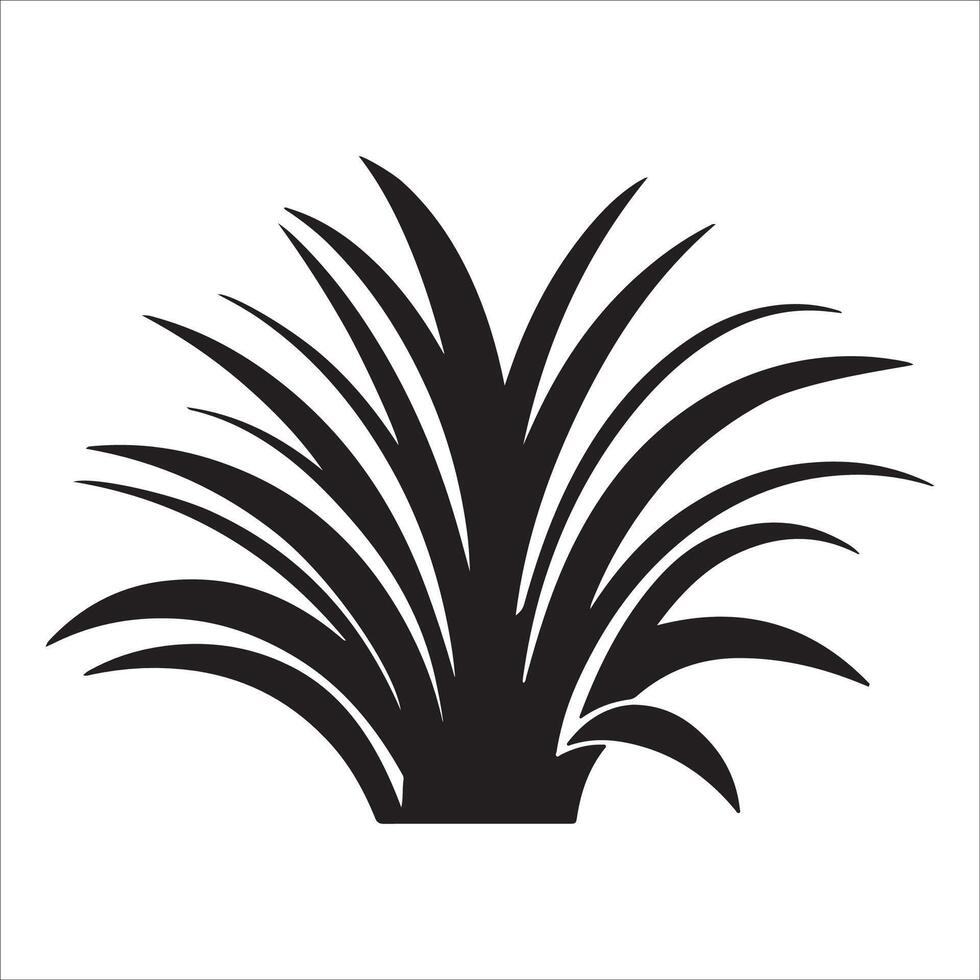 Tall Grass Silhouettes in Minimalist Design vector