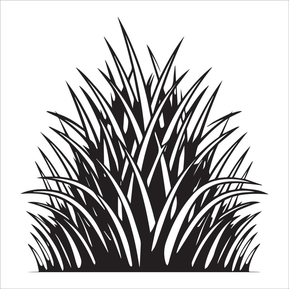 Grass Silhouettes for Outdoor Themes vector