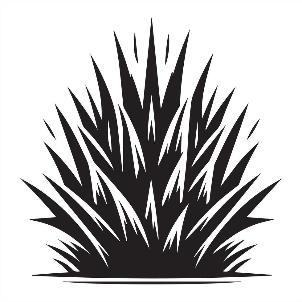 Nature-Inspired Grass Silhouette Art vector