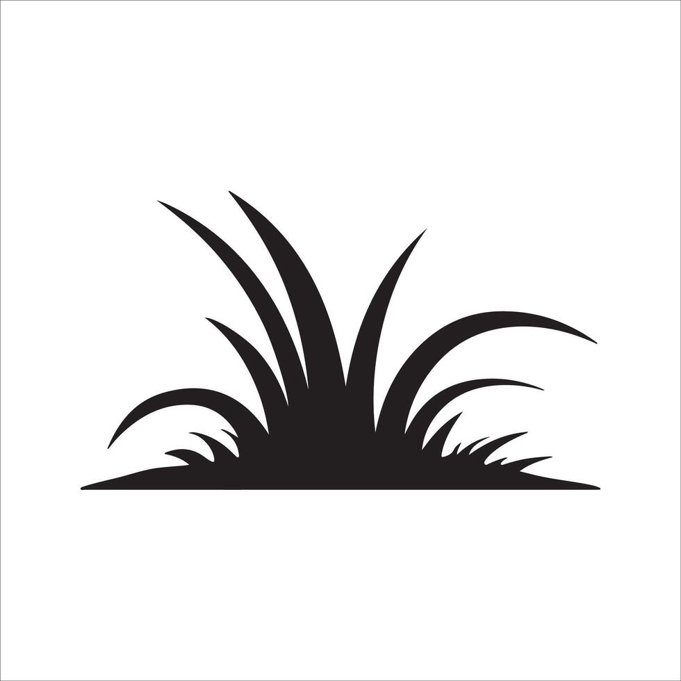 Grass Silhouettes in Minimal Style vector