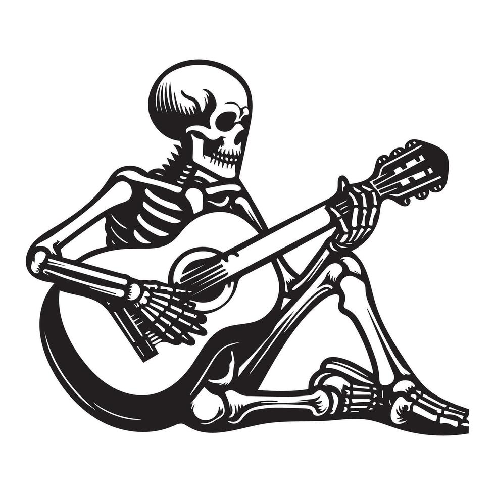 Calm Skeleton Chilling in Comfort vector