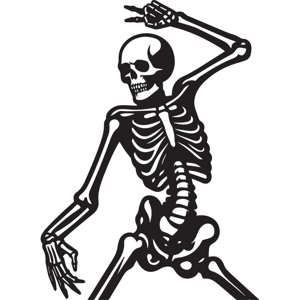 Fun Skeleton Dancing Illustration vector