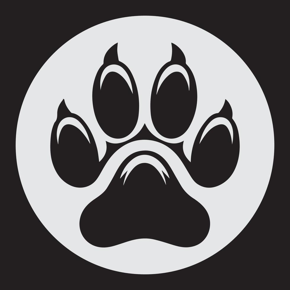 Minimalist Dog Paw Print Design vector