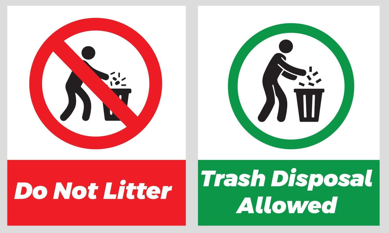 Anti-Littering Graphic with Trash Symbol vector