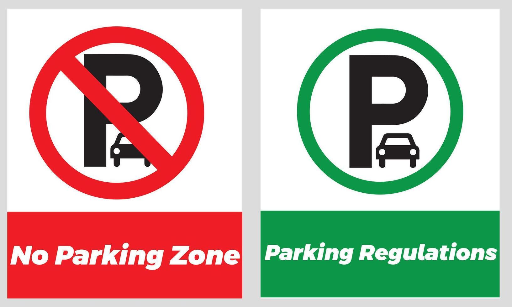 Parking Guidelines . vector