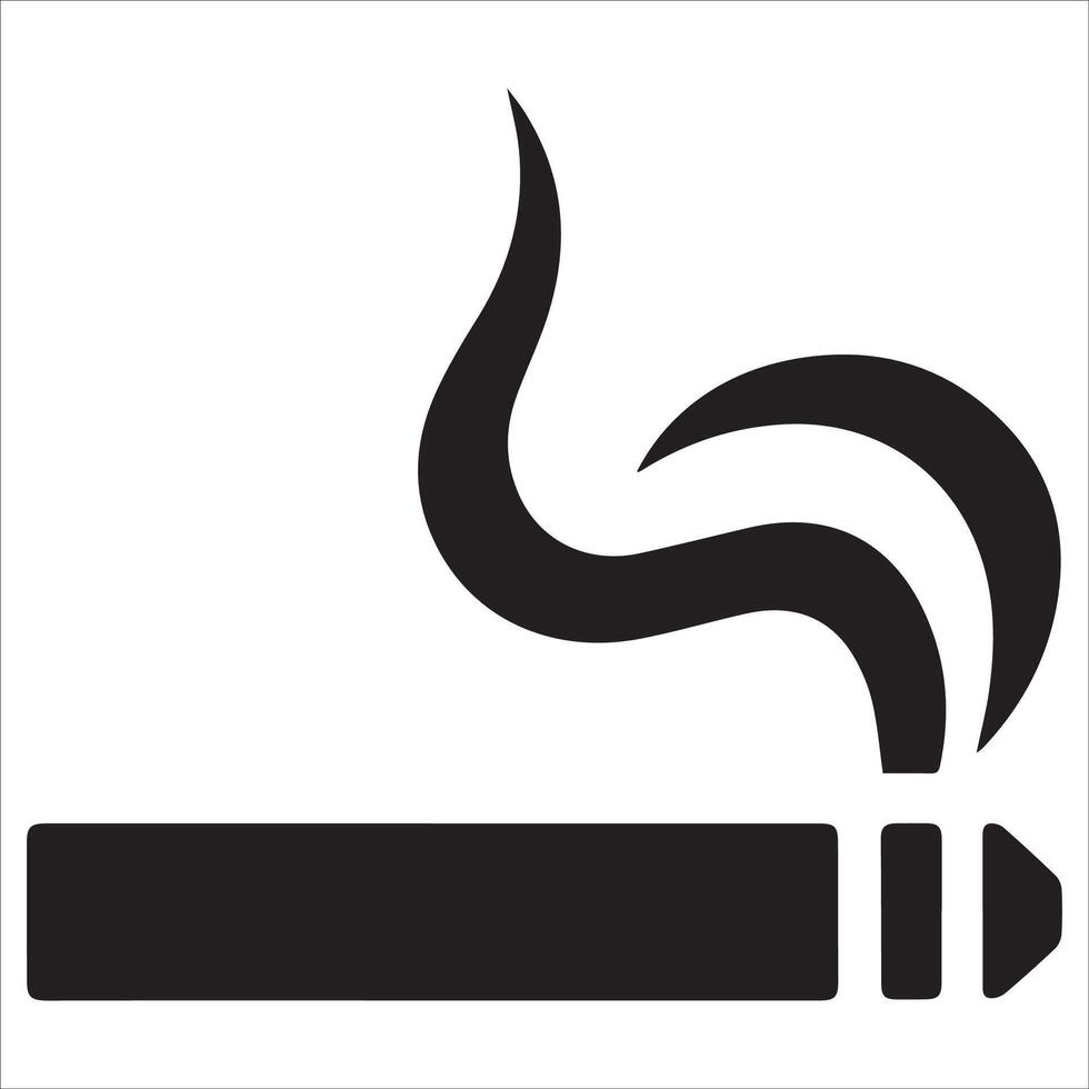 Minimalist Cigarette Icon Design vector