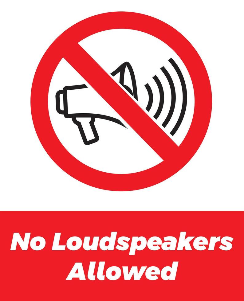 No Loudspeakers Allowed vector