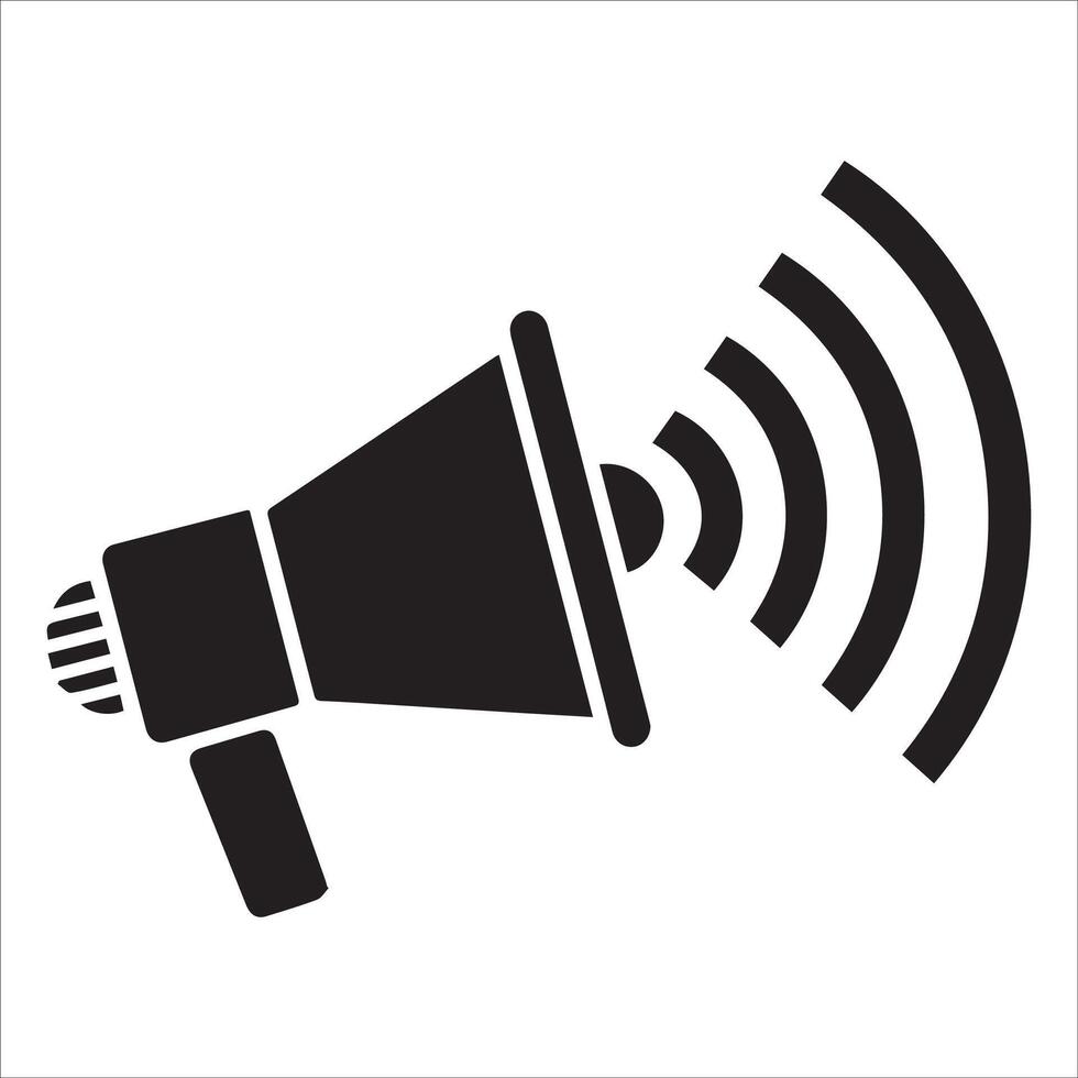 Minimalist Megaphone Line Art Illustration vector