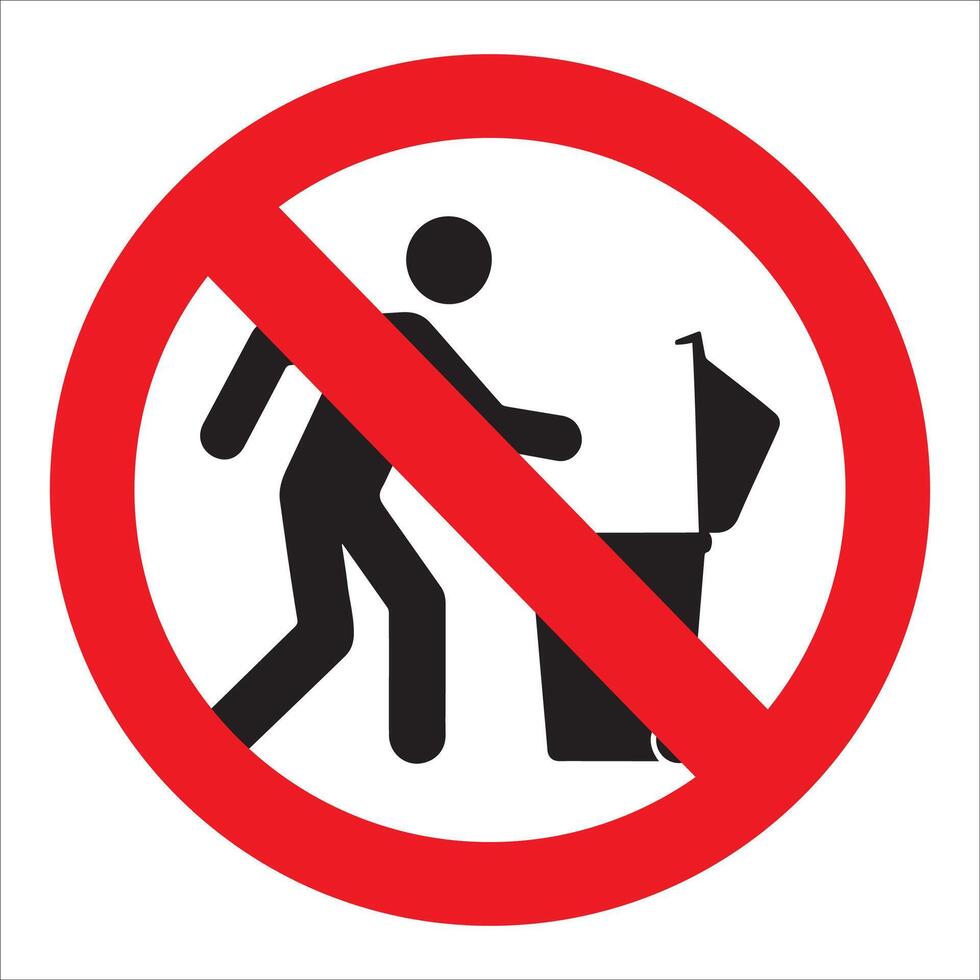 Stop Littering Awareness Icon vector