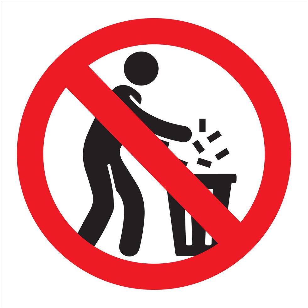 Littering Prohibited Symbol Design vector