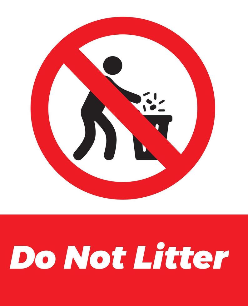 Do Not Litter . vector