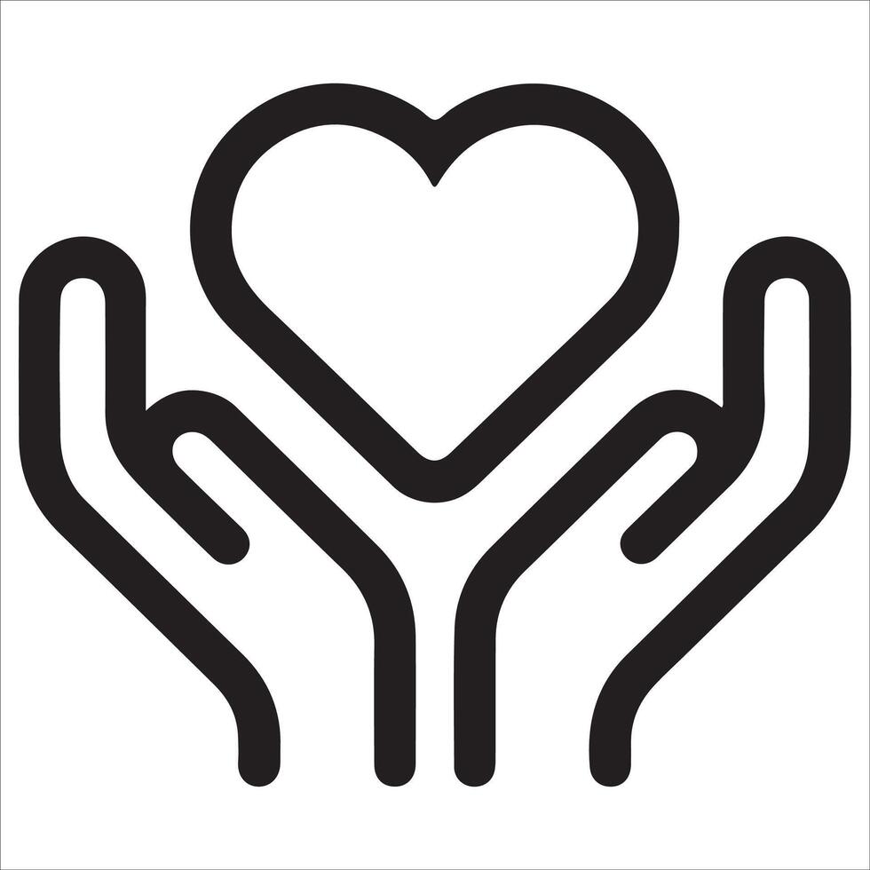 Praying Hands Minimalist Emblem vector