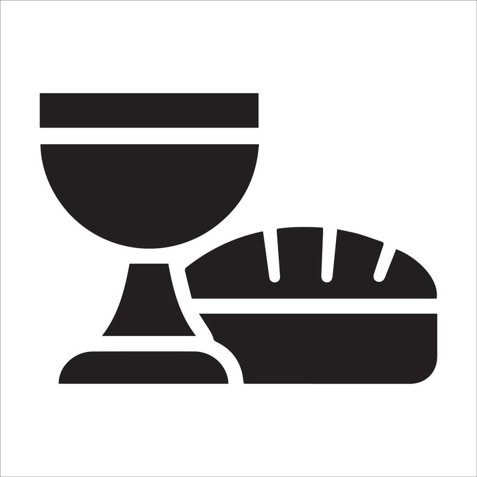 Clean Chalice and Bread Emblem vector