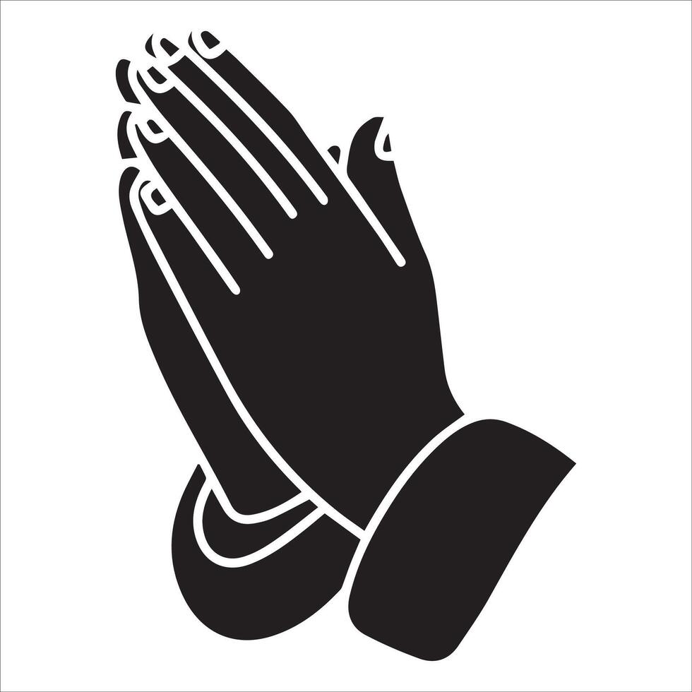 Elegant Praying Hands Design vector
