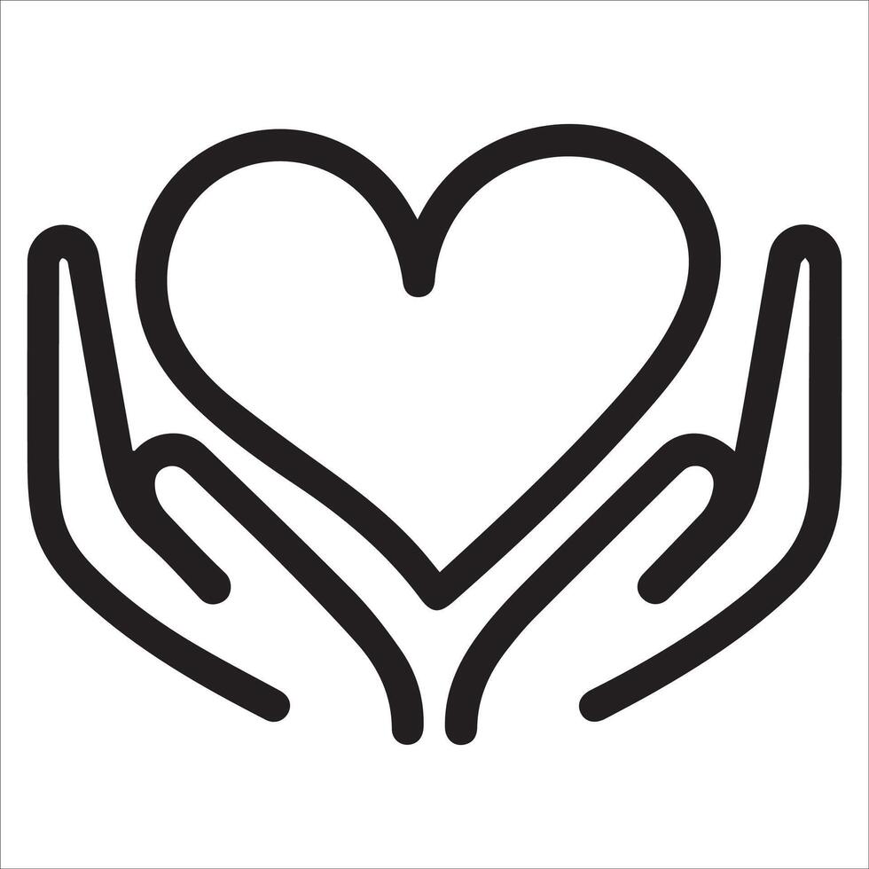 Minimalist Hands in Prayer Illustration vector