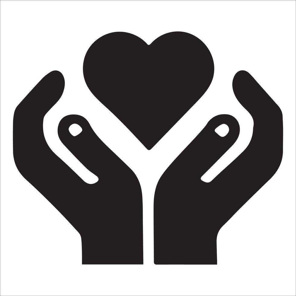 Abstract Praying Hands Icon vector