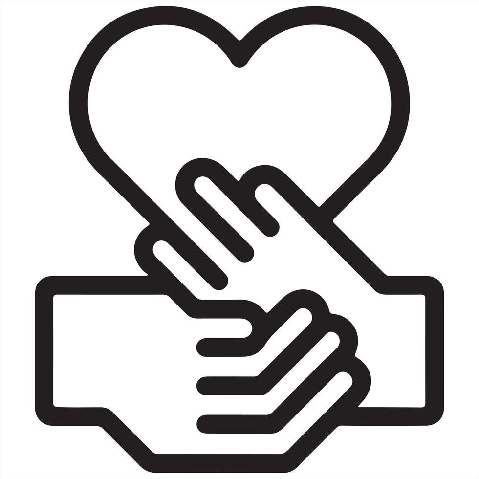 Stylized Praying Hands Symbol vector