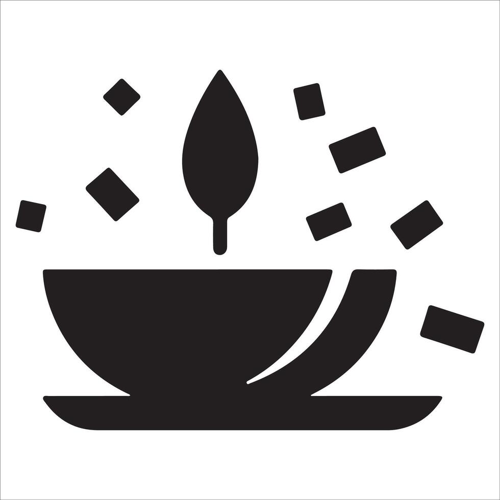 Simple Candle and Confetti Festival Symbol vector