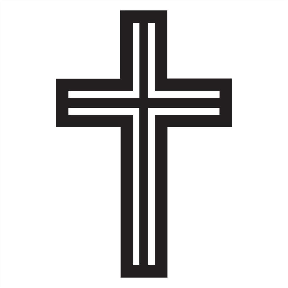 Modern Cross Symbol vector