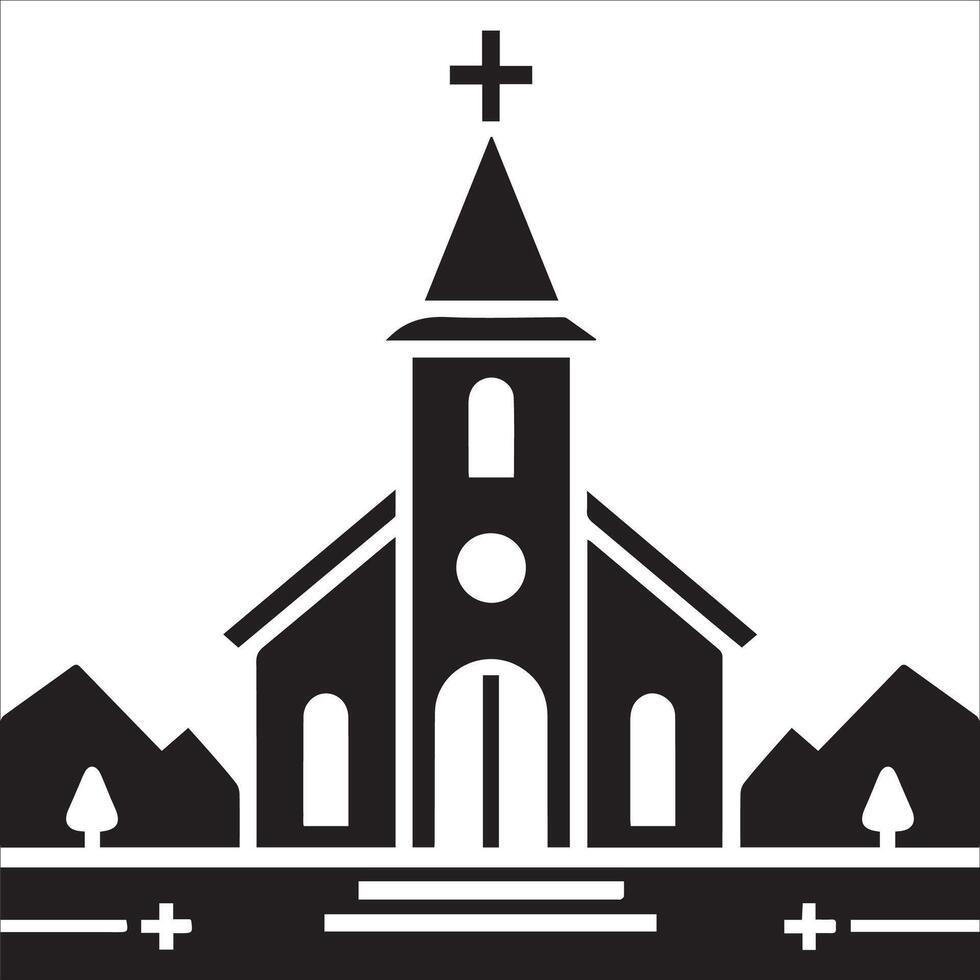 Modern Church Icon Design vector
