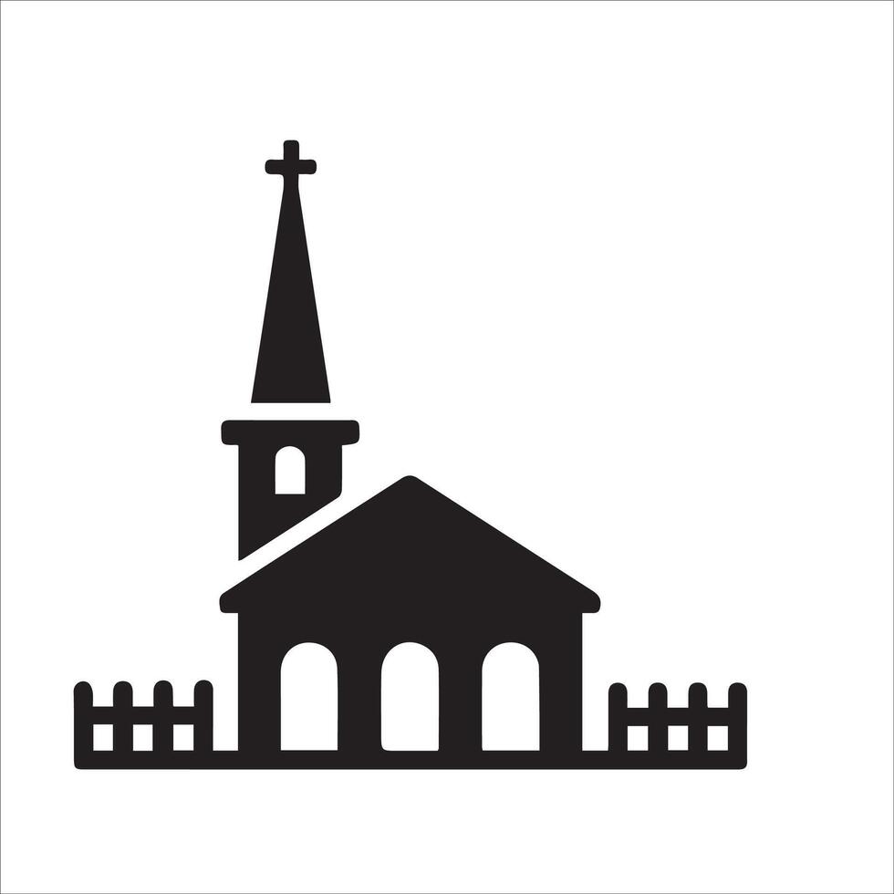 Simple Bold Church Symbol vector