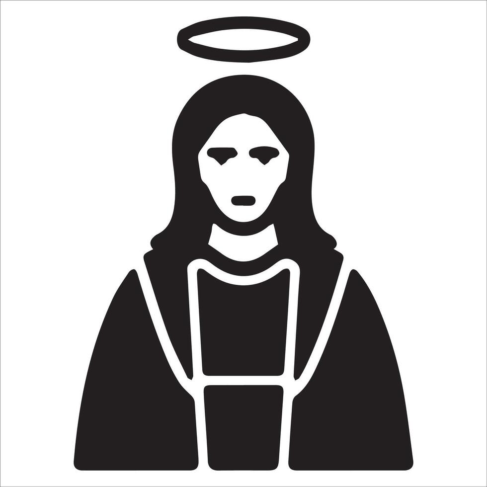 Modern Minimalist Saint with Halo vector