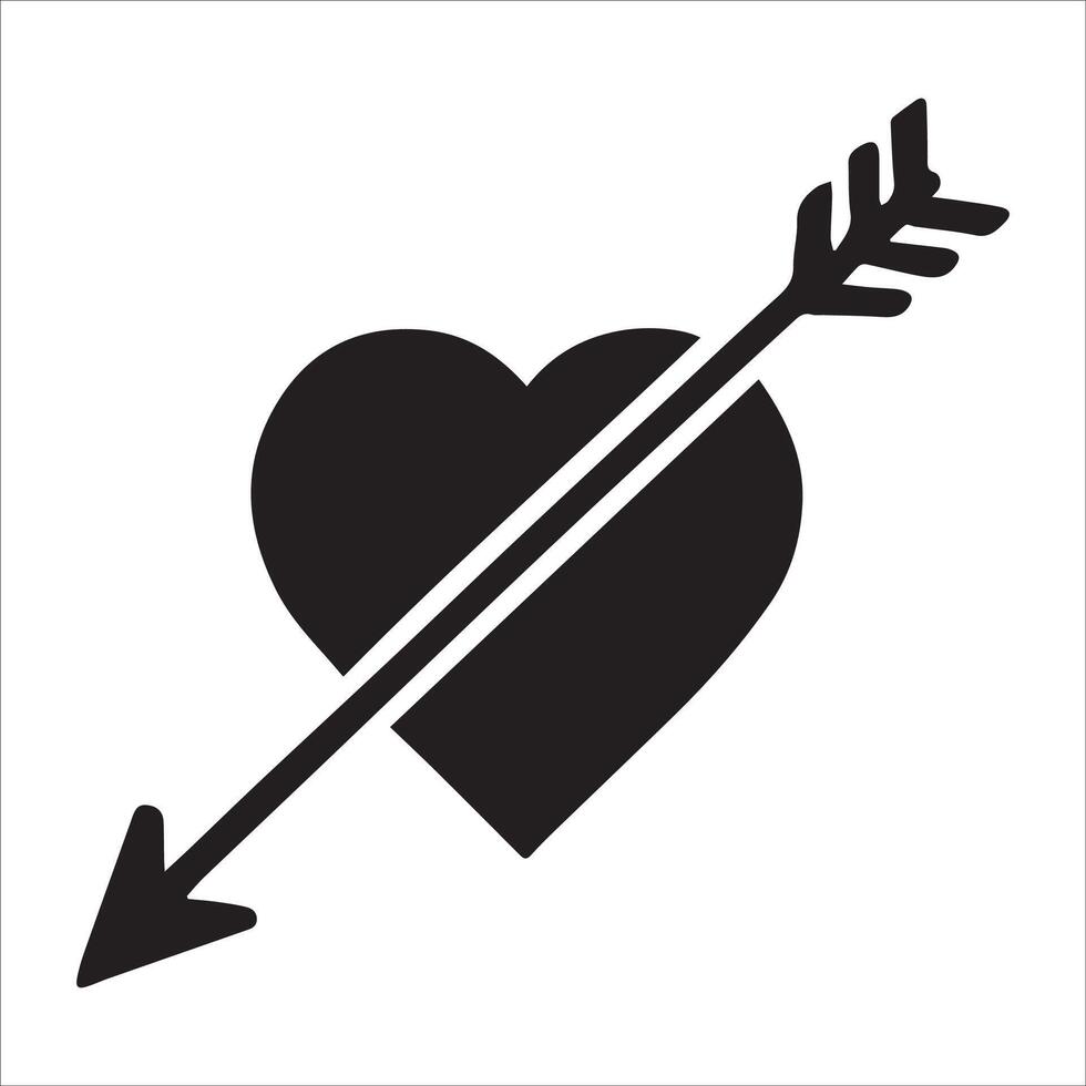 Heart with Arrow Symbolizing Forgiveness vector