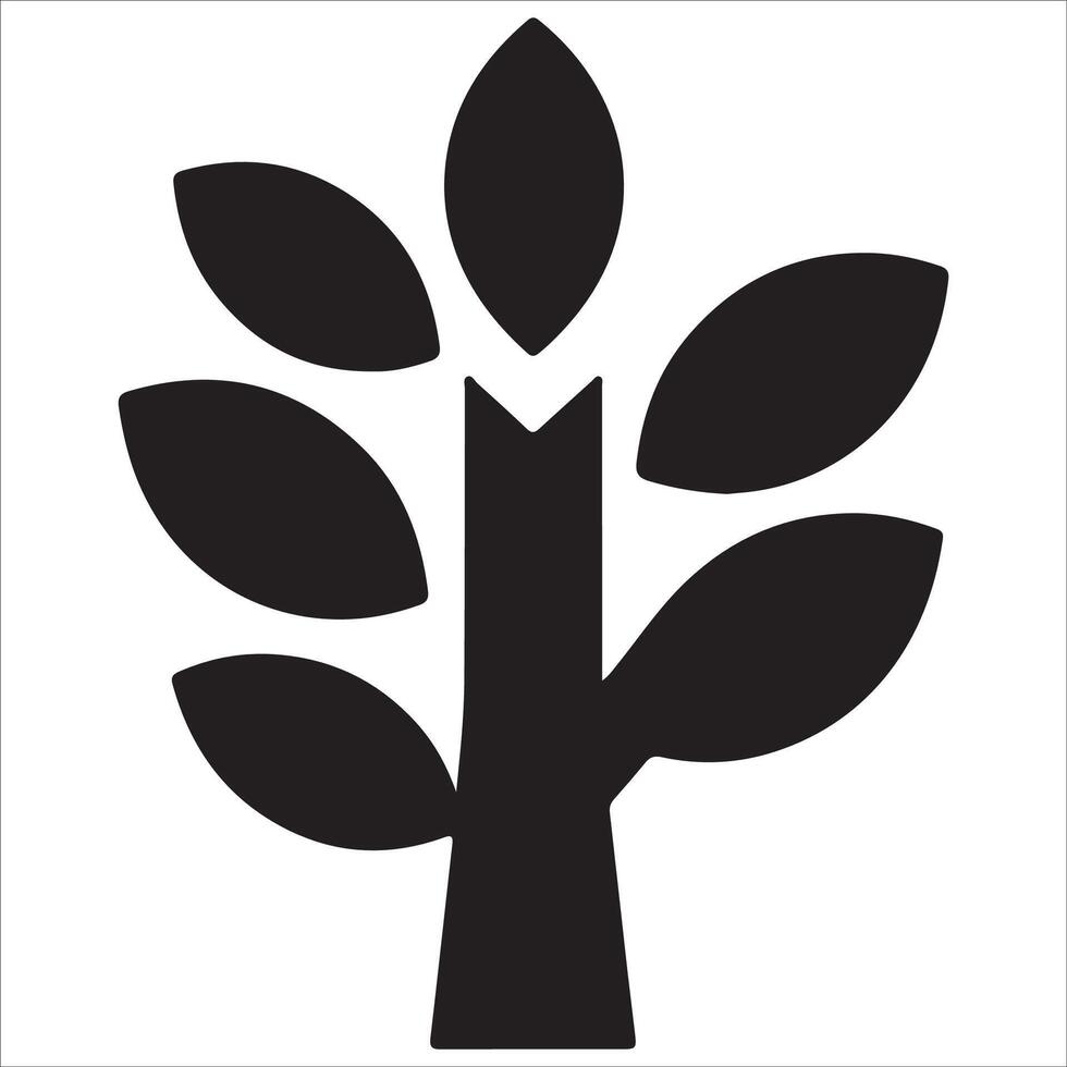 Elegant Tree Outline Representing Development vector