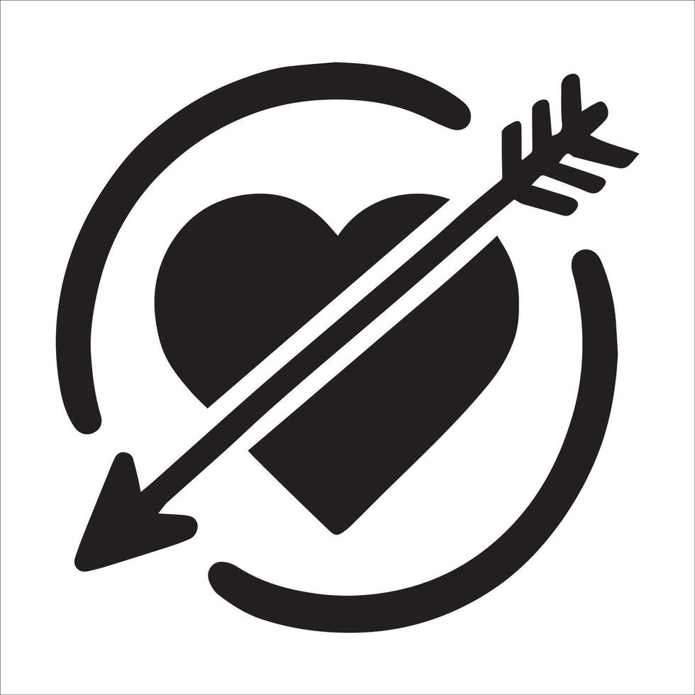 Healing Heart with Arrow Illustration vector