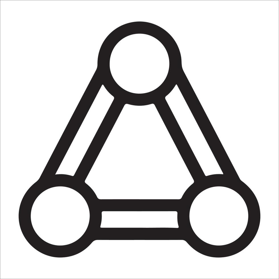 Interconnected Circle Icon for Teamwork and Community vector