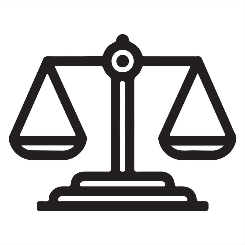 Justice and Equality Icon with Scales vector