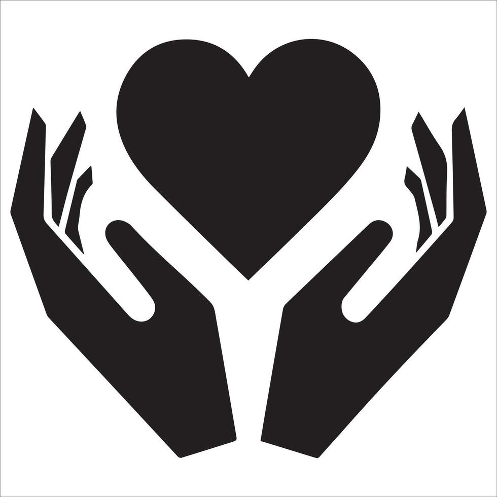 Hands Holding Heart Symbolizing Compassion vector