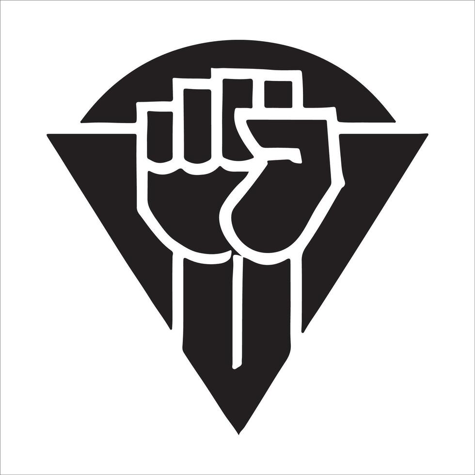 Bold Raised Fist Symbol for Courage and Strength vector