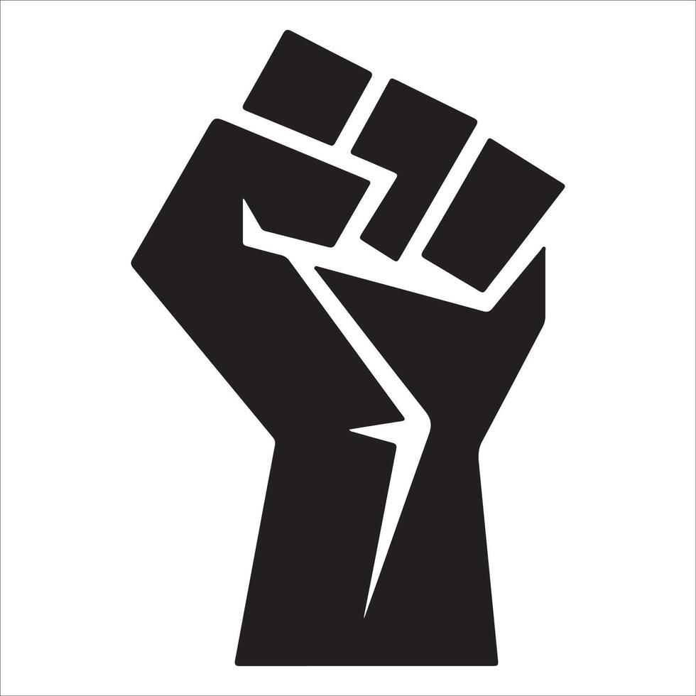 Minimalist Raised Fist for Empowerment vector