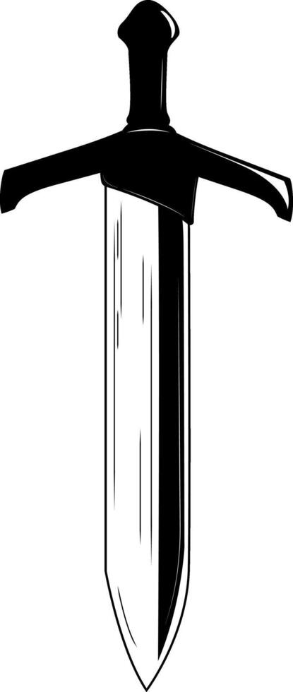 Sword. Weapon symbolizing strength, honor and power. Element your design. vector