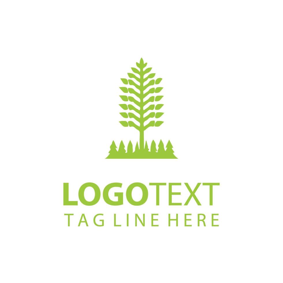 Black Locust forest tree logo vector