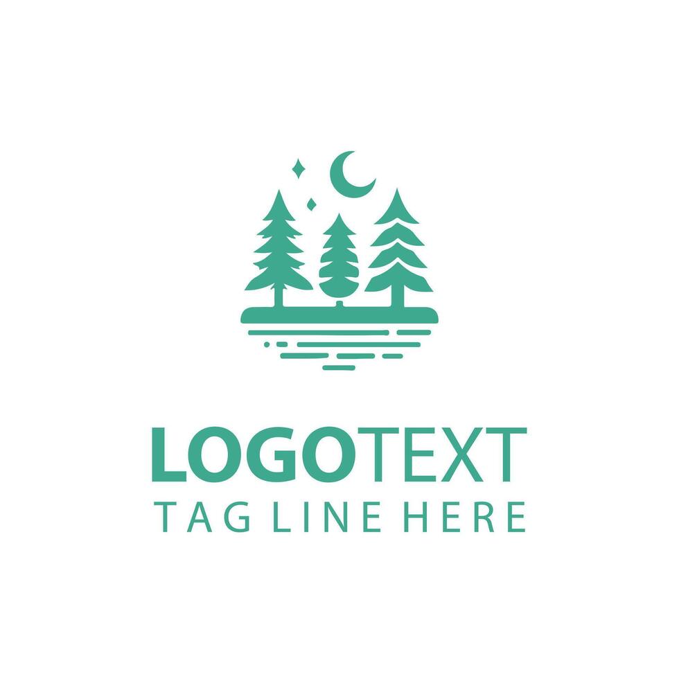 Big leaf Maple forest tree logo vector