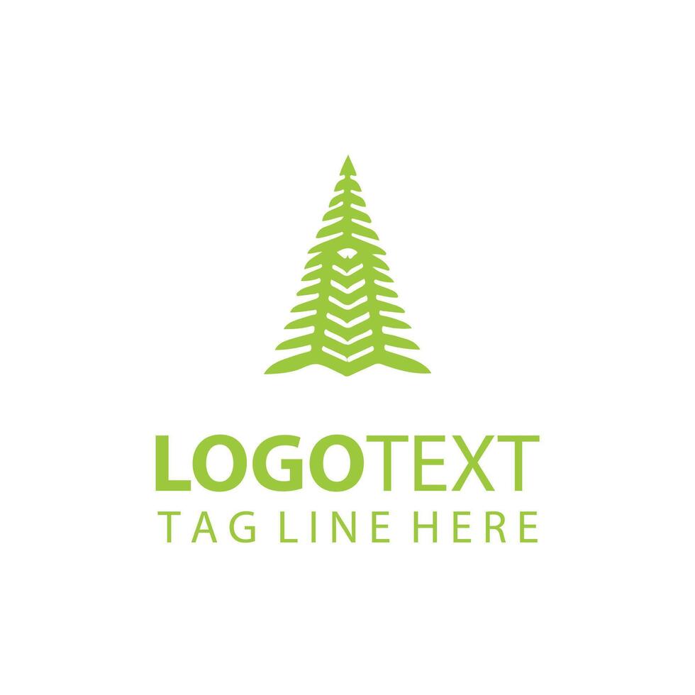 Tassel Oak forest tree logo vector
