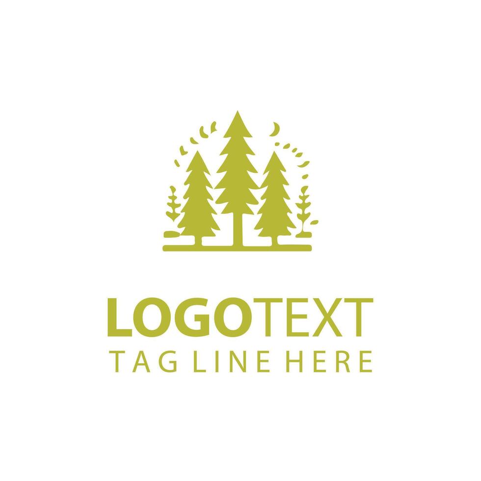 Spotted Gum forest tree logo vector