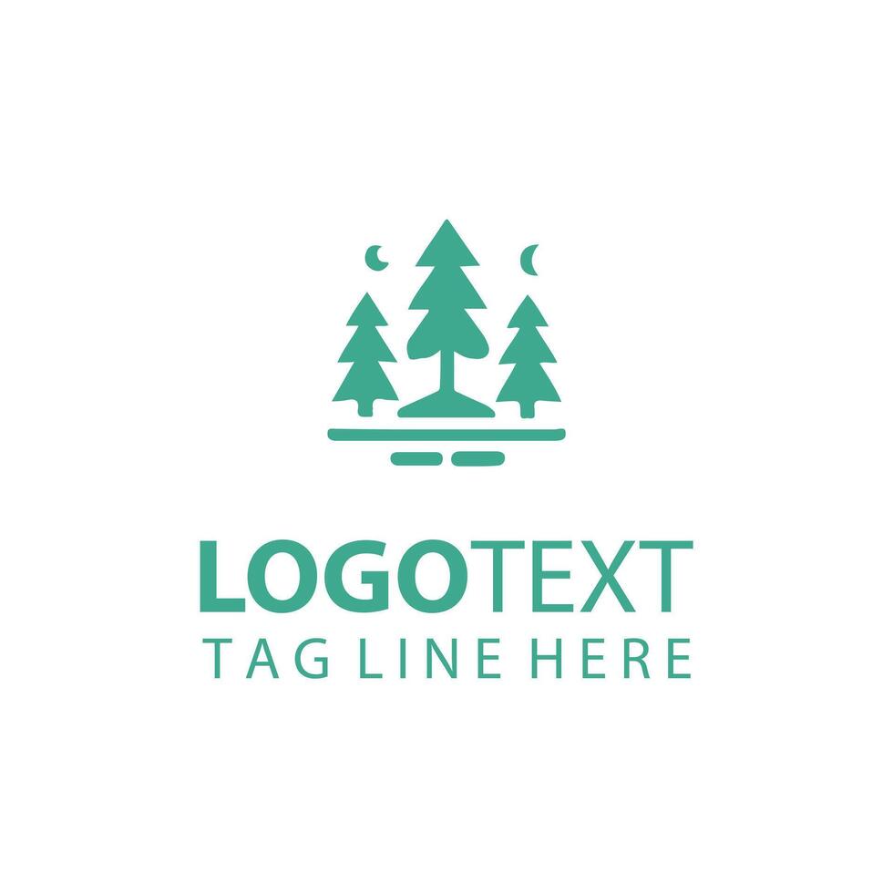 Sweet gum forest tree logo vector