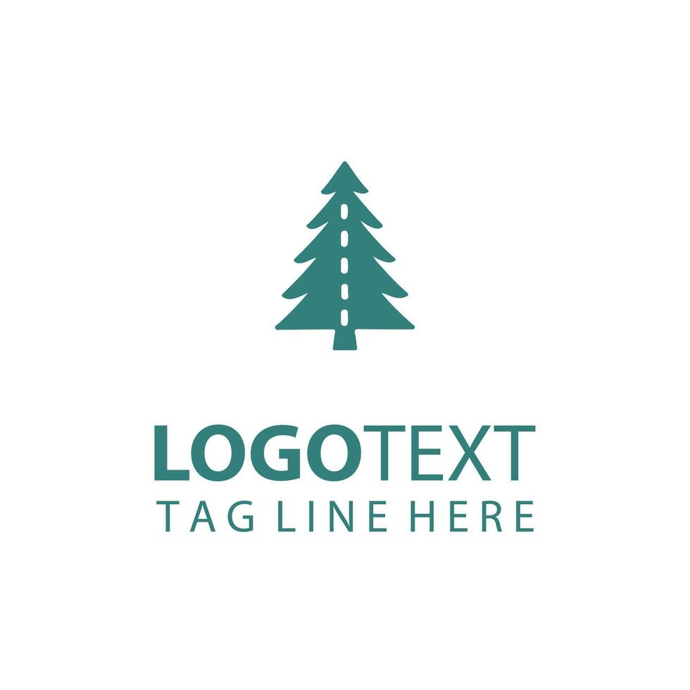 Pine forest tree logo vector