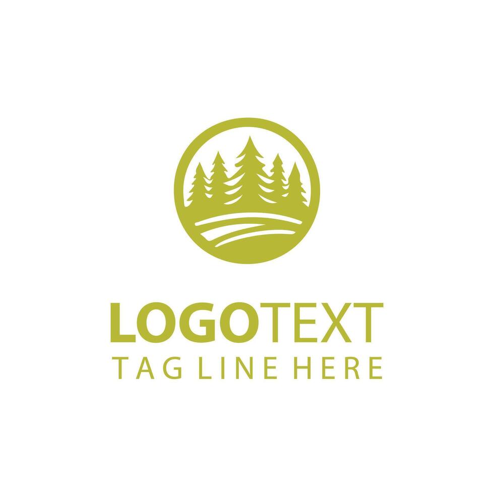 Balsa forest tree logo vector
