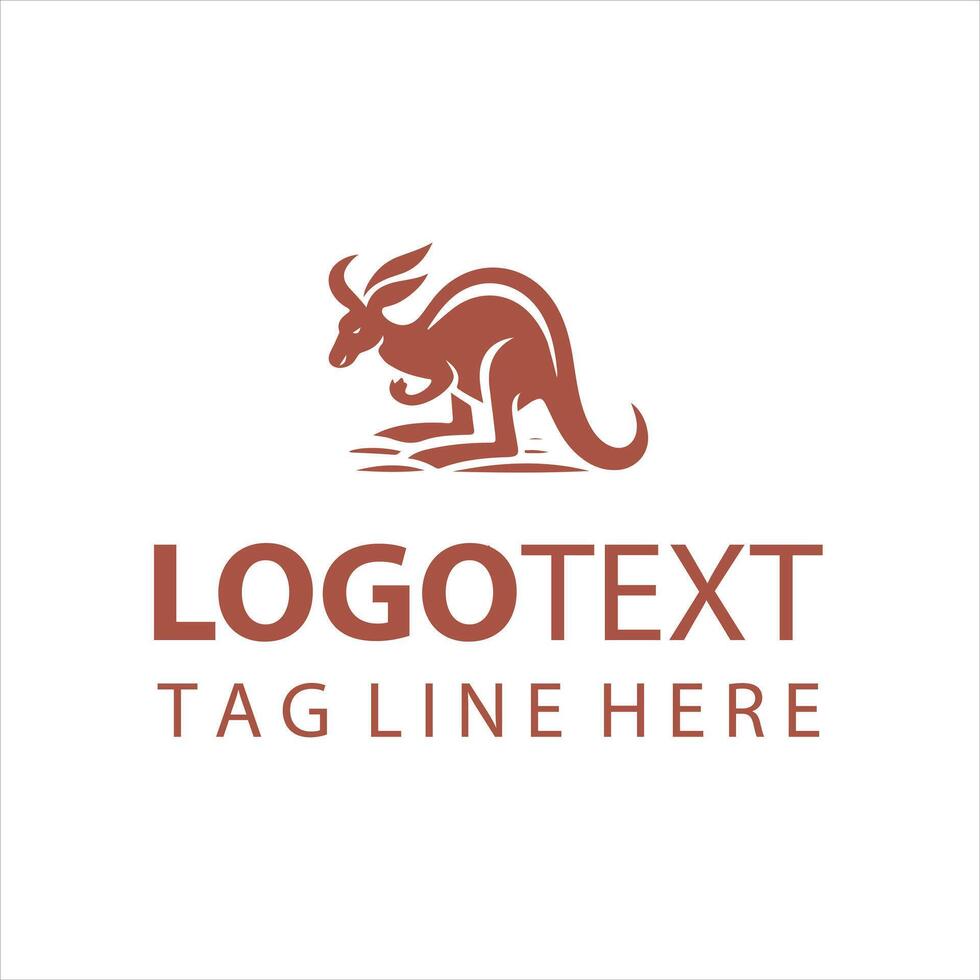 Roo Kangaroo Logo Designs vector