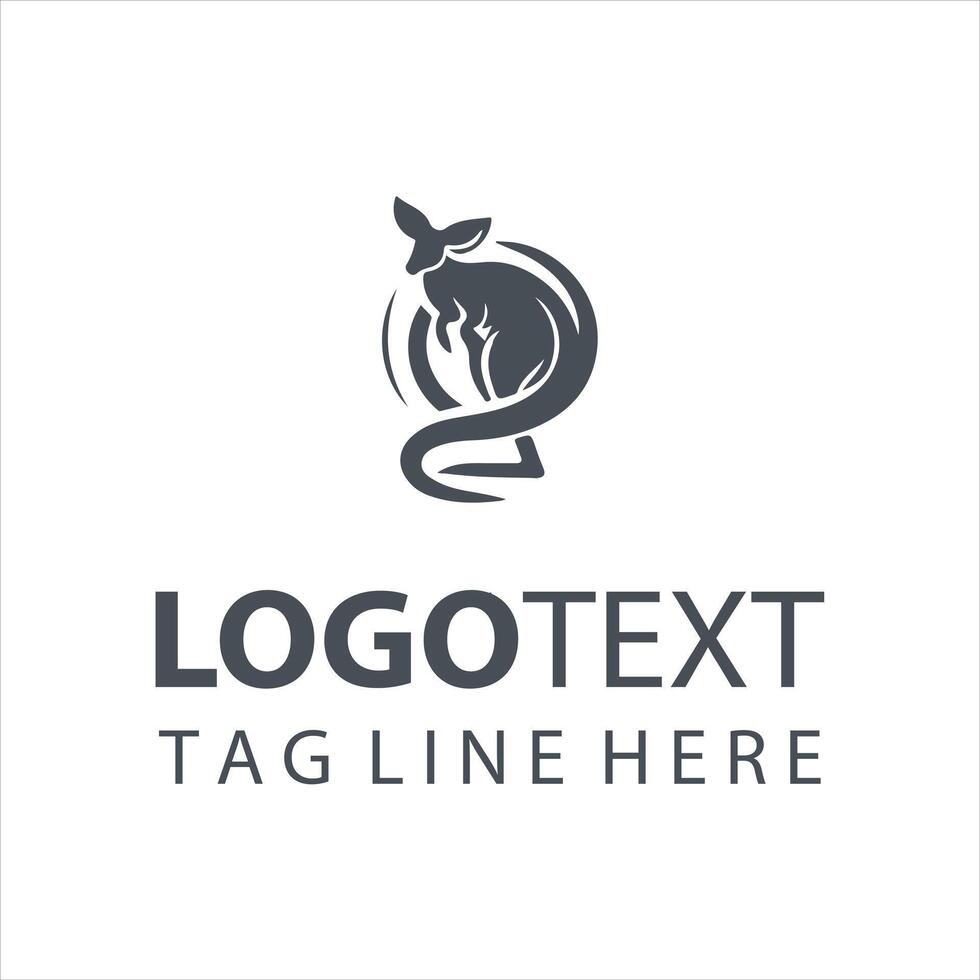 Jumping Rook Kangaroo Logo vector